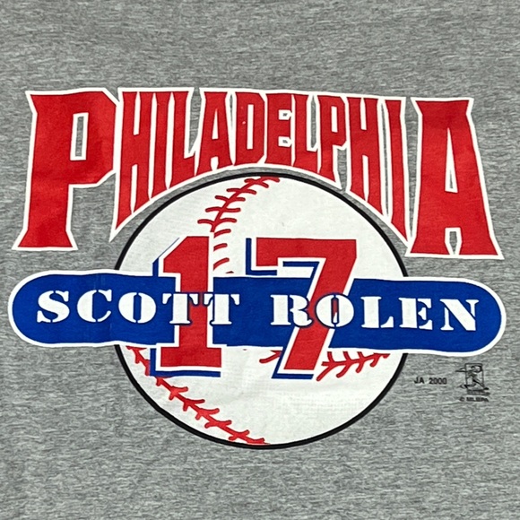 Scott Rolen Philadelphia Phillies MLB Baseball Crewneck Sports Tshirt - Picture 3 of 6
